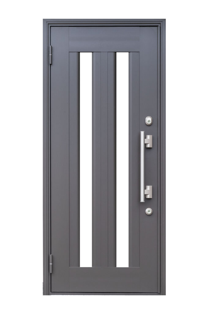 Black,Metal,Door,Isolated,On,White,Background